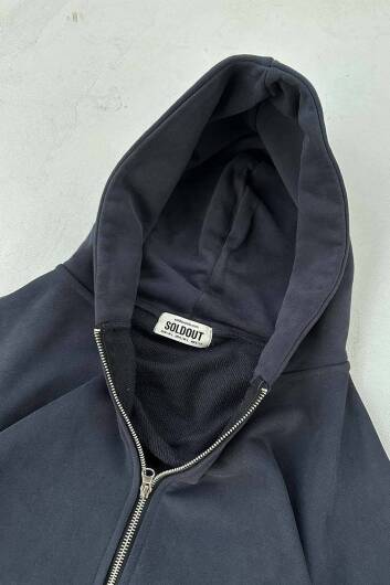 Antrasit 380 GSM Oversize Boxy Fit Zip Hoodie - 7