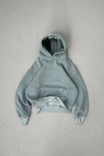 Yeşil Yıkamalı Hoodie - 1