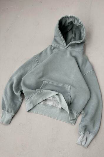 Yeşil Yıkamalı Hoodie - 2