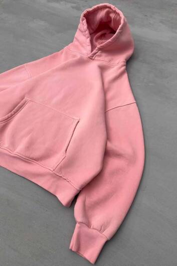 Pembe Yıkamalı Hoodie - 2