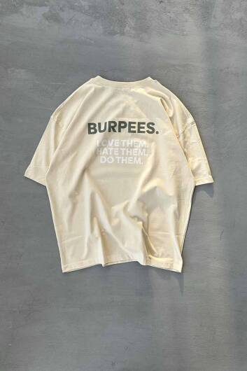 Burpees Baskılı Oversize Tişört - 1