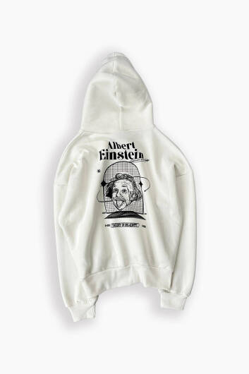 Einstein Ekru Oversize Boxy Fit Hoodie - 3