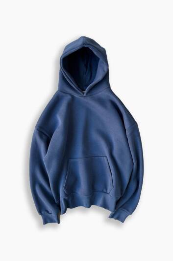 Eminem İndigo Oversize Boxy Fit Hoodie - 6