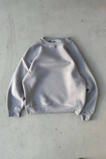 Gri Oversize Sweatshirt - 2