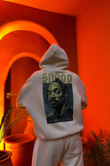 Bej Snoop Oversize Boxy Fit Hoodie - 1