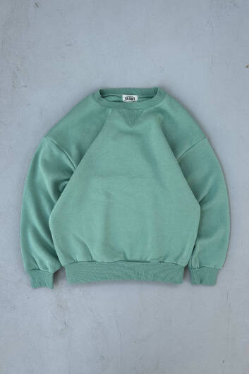 Yeşil Oversize Sweatshirt - 3